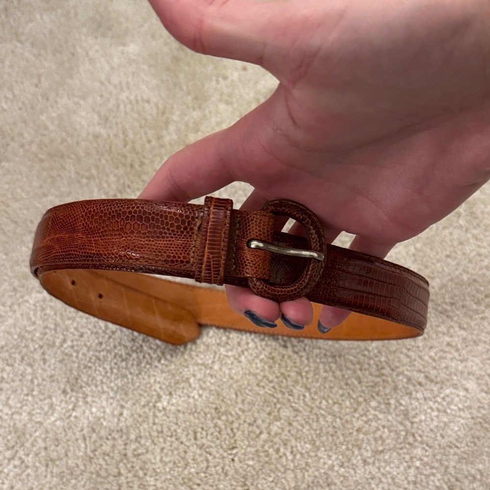 Polo by Ralph Lauren Tan Textured Women's Belt 1980s vintage Ralph Lauren